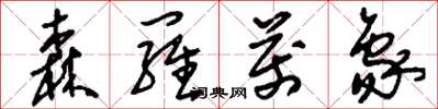 刘少英森罗万象草书怎么写