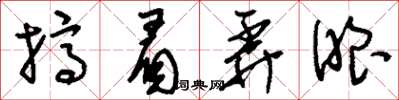刘少英挤眉弄眼草书怎么写
