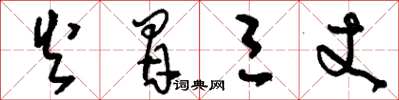 刘少英火冒三丈草书怎么写