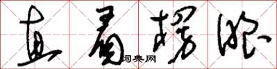 刘少英直眉楞眼草书怎么写
