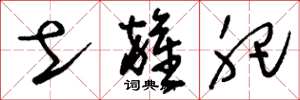 刘少英土杂肥草书怎么写