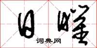 刘少英日曜草书怎么写