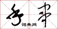 刘少英手串草书怎么写