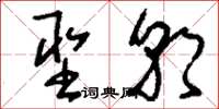刘少英圣朝草书怎么写