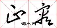 刘少英正容草书怎么写