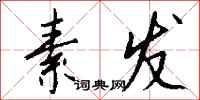 钱沛云素发行书怎么写