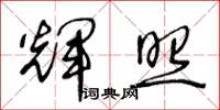 王冬龄辉照草书怎么写