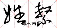 刘少英姓系草书怎么写