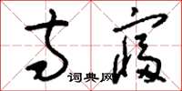 刘少英寺寝草书怎么写