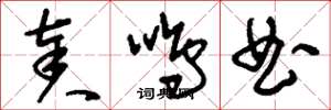 刘少英奏鸣曲草书怎么写