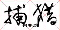 刘少英捕猎草书怎么写