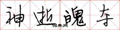 段相林神逝魄夺行书怎么写