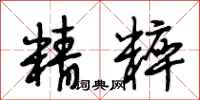 段相林精粹行书怎么写