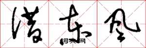 刘少英借东风草书怎么写