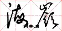 刘少英海岭草书怎么写