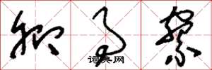 刘少英卿事寮草书怎么写
