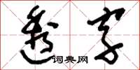 刘少英透字草书怎么写
