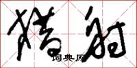 刘少英猎射草书怎么写
