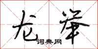 段相林龙举行书怎么写