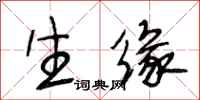 段相林生缘行书怎么写
