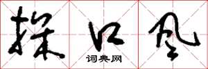刘少英探口风草书怎么写