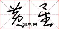 刘少英黄星草书怎么写