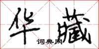 段相林华藏行书怎么写