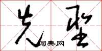 刘少英先圣草书怎么写