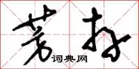 刘少英芳卉草书怎么写