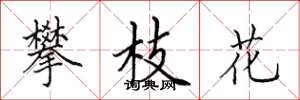 田英章攀枝花楷书怎么写