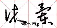 刘少英沐兰草书怎么写