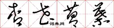 刘少英杏花菖叶草书怎么写