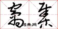 刘少英窝集草书怎么写