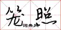 段相林笼照行书怎么写