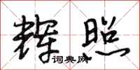 段相林辉照行书怎么写