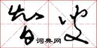 刘少英智叟草书怎么写