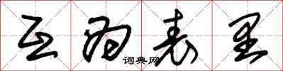 朱锡荣互为表里草书怎么写