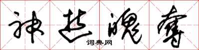 朱锡荣神逝魄夺草书怎么写