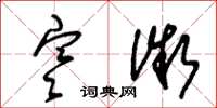 朱锡荣寒微草书怎么写