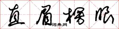 朱锡荣直眉楞眼草书怎么写