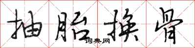 段相林抽胎换骨行书怎么写
