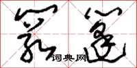 刘少英箬篷草书怎么写