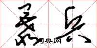 刘少英暴兵草书怎么写
