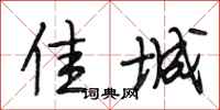 段相林佳城行书怎么写