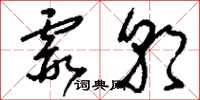 刘少英霞朝草书怎么写