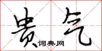 段相林贵气行书怎么写