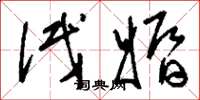 刘少英试婚草书怎么写