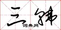 朱锡荣三韩草书怎么写