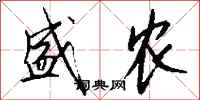 钱沛云盛农行书怎么写