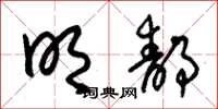 朱锡荣明静草书怎么写